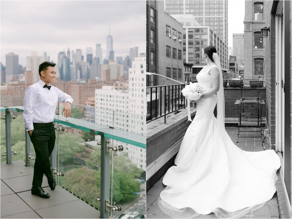 bride and groom in Brooklyn