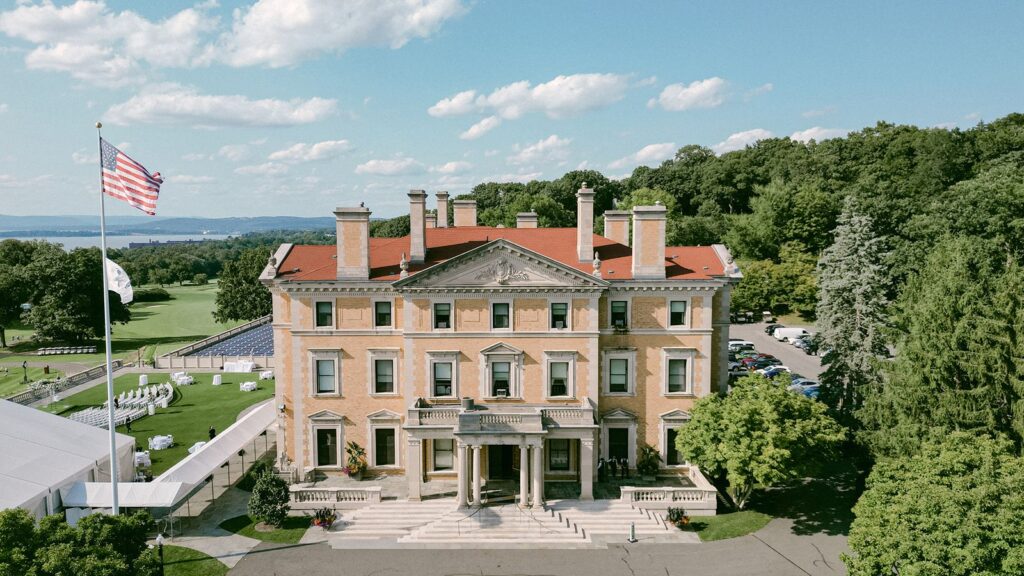 Sleepy Hollow Country Club Vanderbilt Mansion drone photo