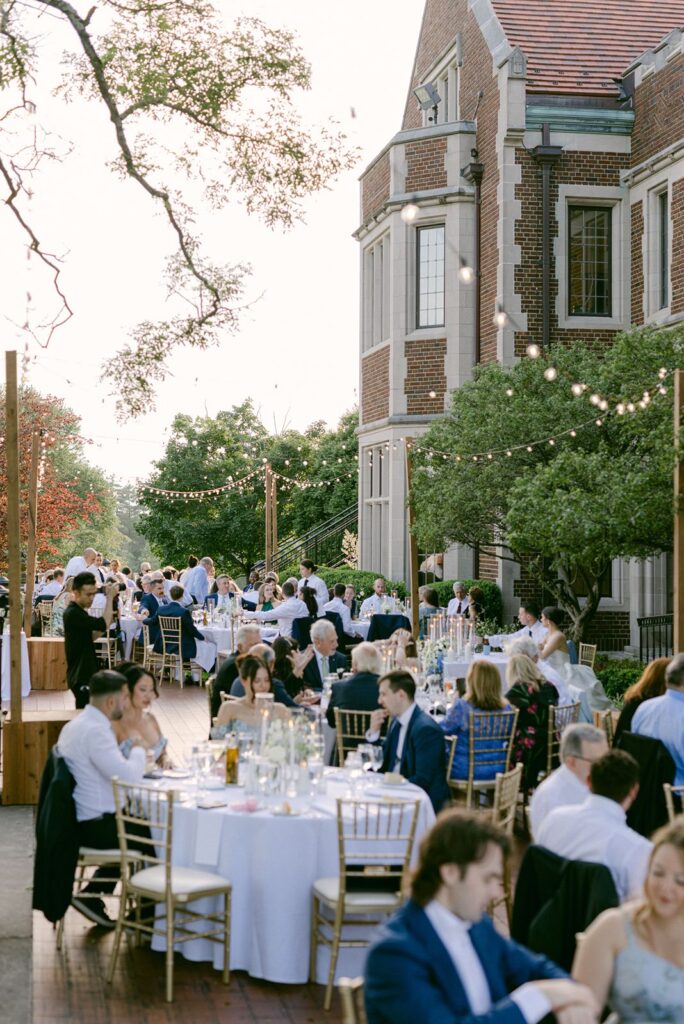waveny house reception on patio